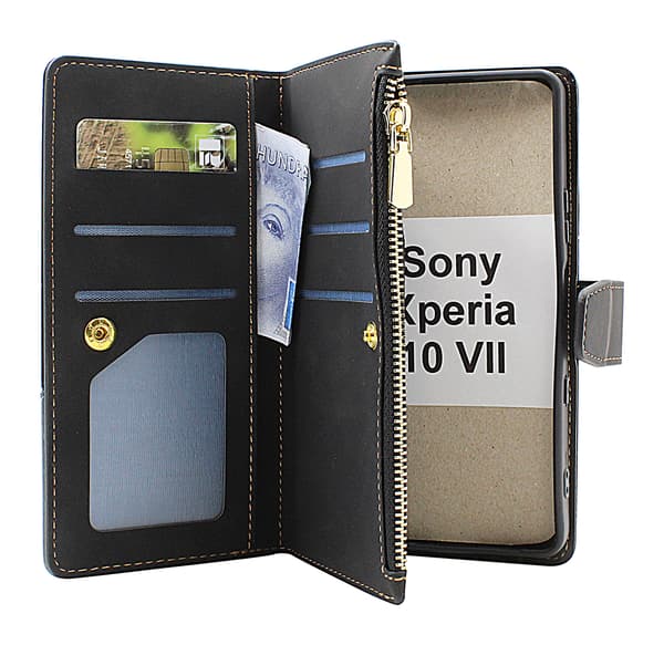 XL Sony Xperia 10 VII Lyx Plånboksfodral Brun