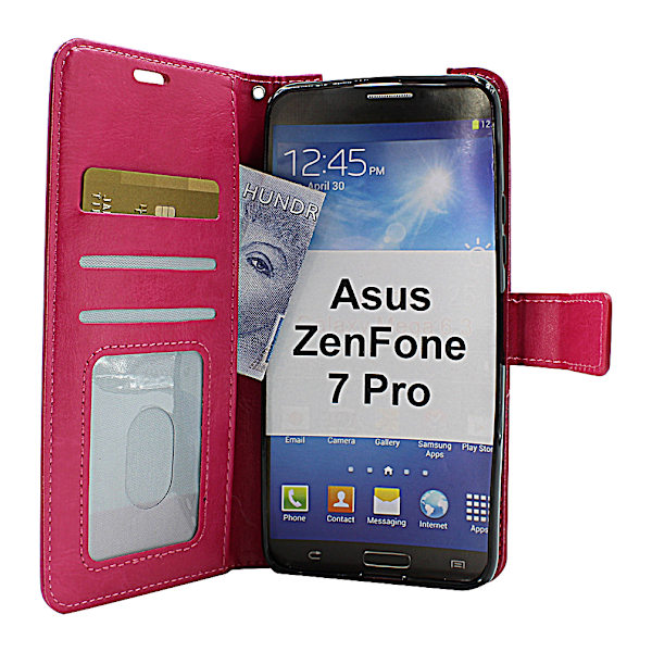 Crazy Horse Wallet Asus ZenFone 7 Pro (ZS671KS) (Svart) Grön