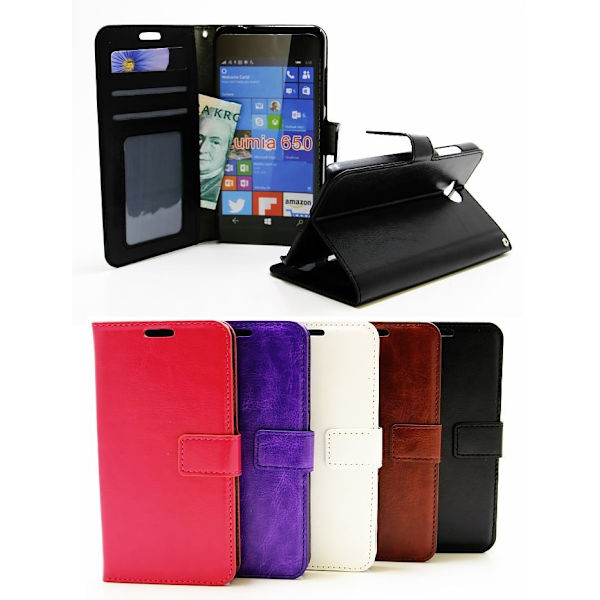 Crazy Horse Wallet Microsoft Lumia 650 Lila
