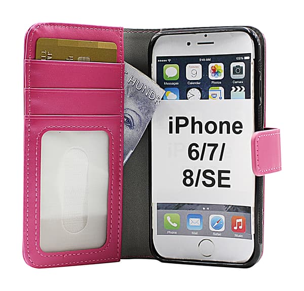 Skimblocker Magnet Wallet iPhone 7 Hotpink G642