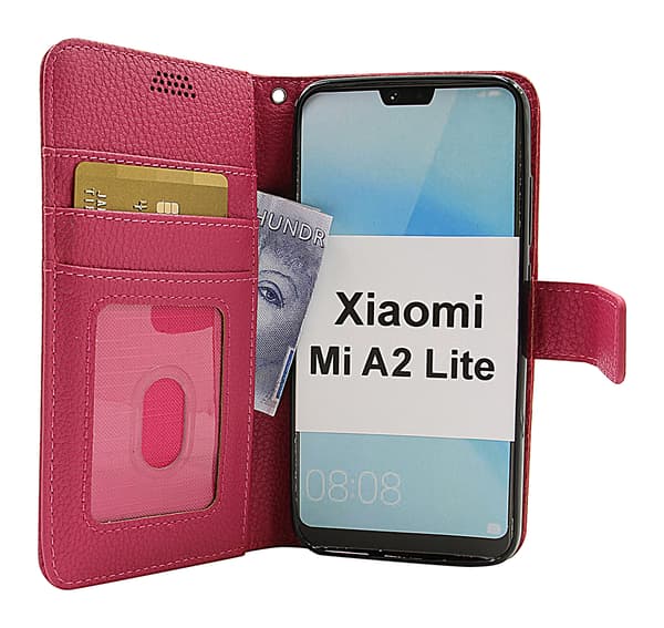 New Standcase Wallet Xiaomi Mi A2 Lite Hotpink