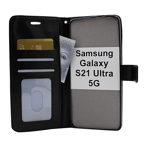 Crazy Horse Wallet Samsung Galaxy S21 Ultra 5G (G998B) Svart