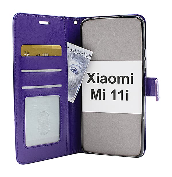 Crazy Horse Wallet Xiaomi Mi 11i Grön