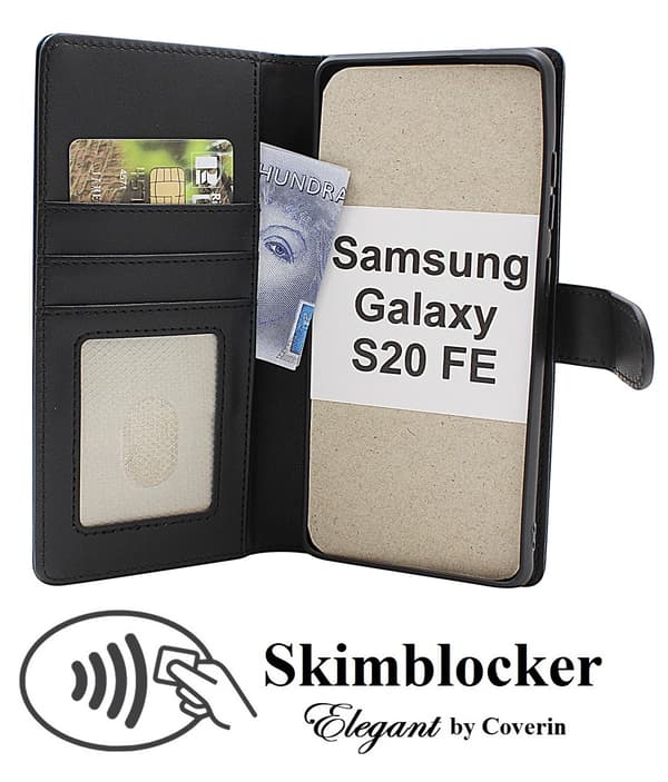 Skimblocker Samsung Galaxy S20 FE 5G Plånboksfodral Svart