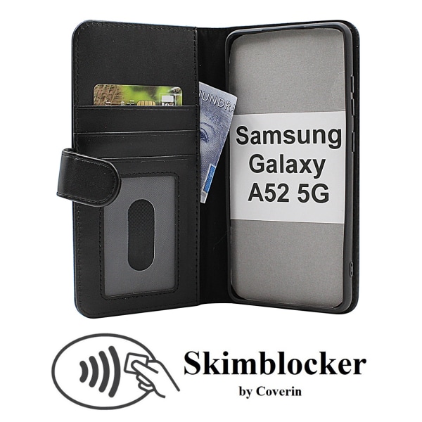 Skimblocker Plånboksfodral Samsung Galaxy A52 5G Svart