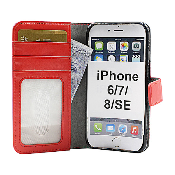 Skimblocker Magnet Wallet iPhone 8 Röd