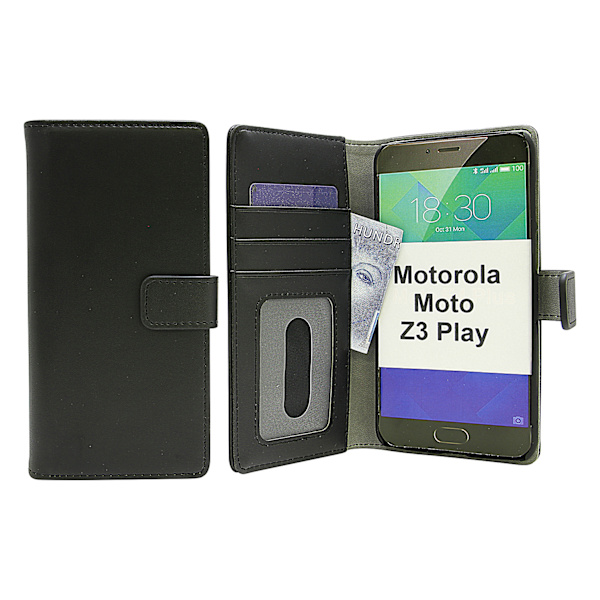 Skimblocker Magnet Wallet Motorola Moto Z3 Play Svart