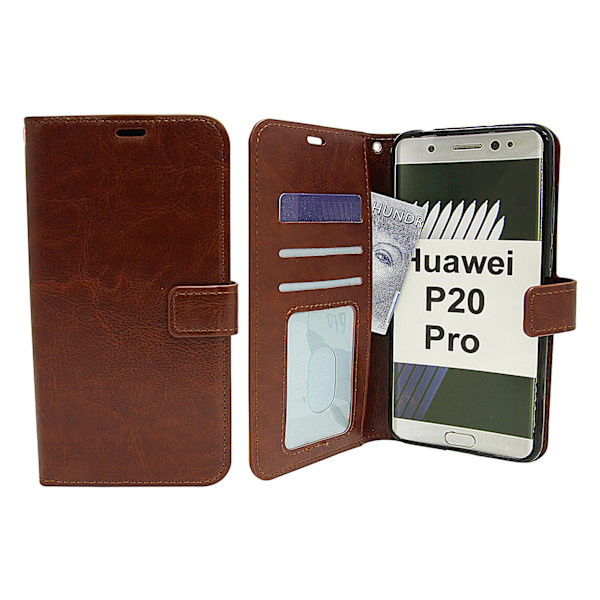 Crazy Horse Wallet Huawei P20 Pro Brun