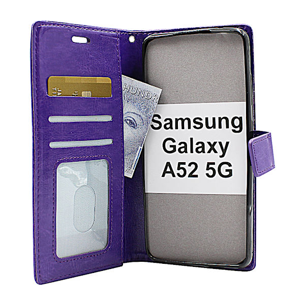Crazy Horse Wallet Samsung Galaxy A52 5G (A525F / A526B) Svart
