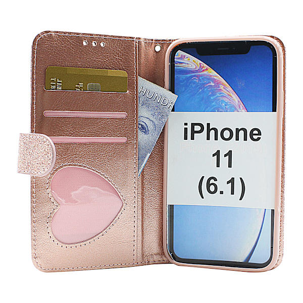 Standcase Glitter Wallet iPhone 11 (6.1) Silver