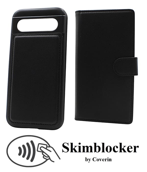 Skimblocker Google Pixel 8a 5G Magnet Plånboksfodral Petrol
