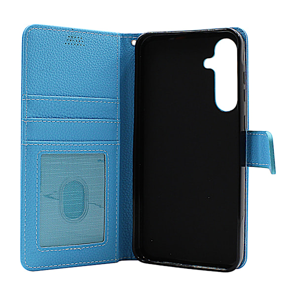 New Standcase Wallet Samsung Galaxy A35 5G Ljusblå