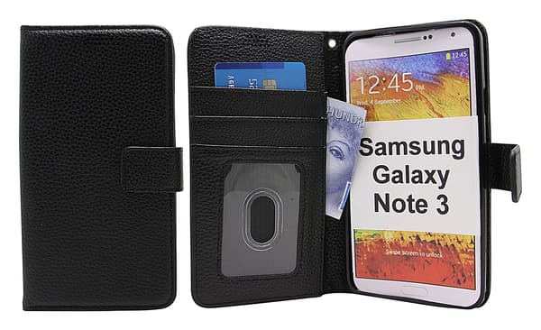 New Standcase Wallet Samsung Galaxy Note 3 (n9005) Svart
