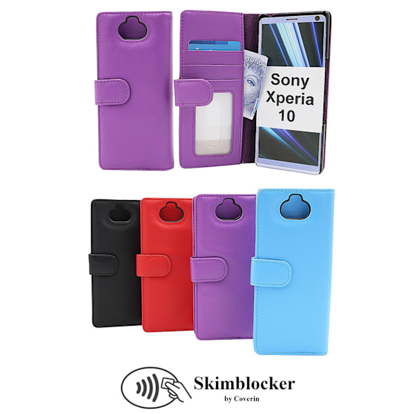 Skimblocker Plånboksfodral Sony Xperia 10 Lila
