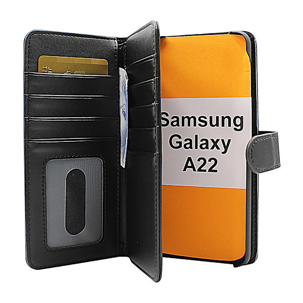 Skimblocker XL Magnet Fodral Samsung Galaxy A22 (A225F/DS) Svart