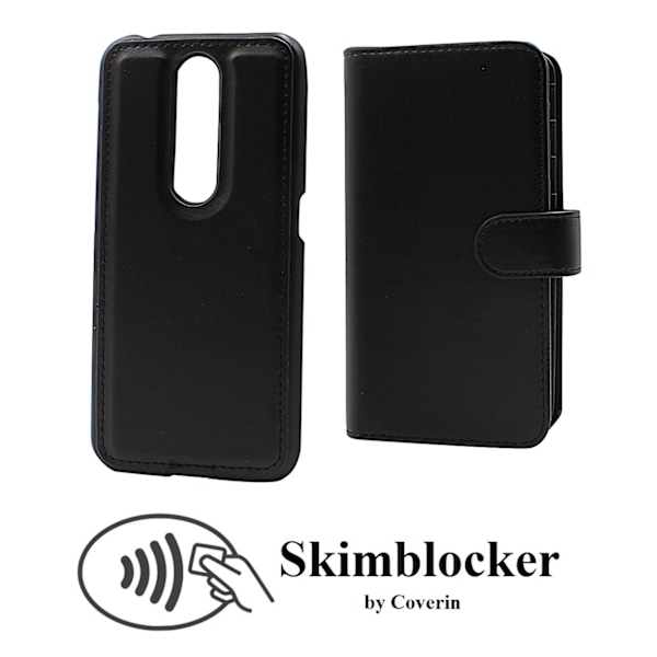 Skimblocker XL Magnet Wallet Nokia 4.2 (Svart)