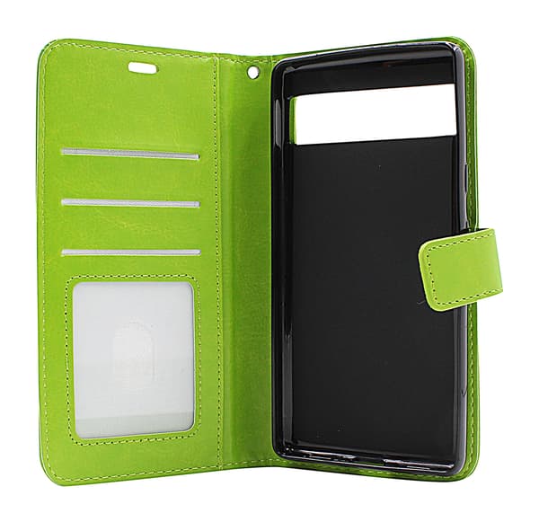 Crazy Horse Wallet Google Pixel 7a 5G Grön