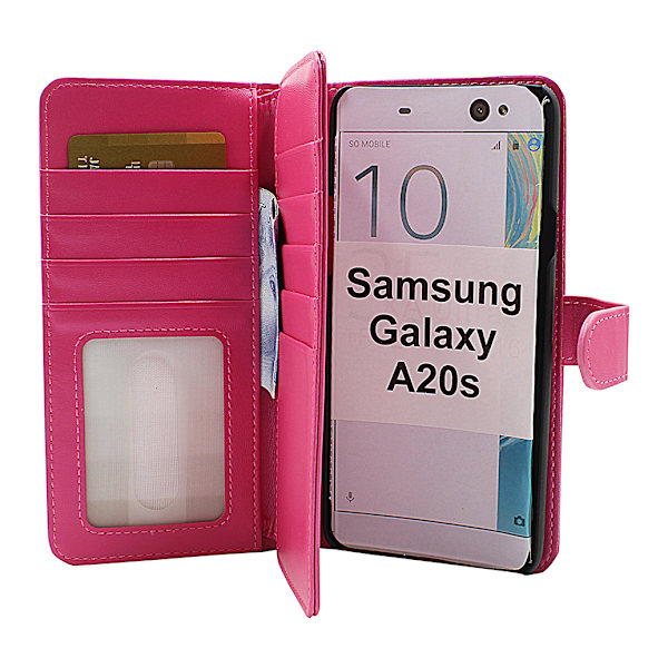 Skimblocker XL Magnet Wallet Samsung Galaxy A20s (A207F/DS) Svart