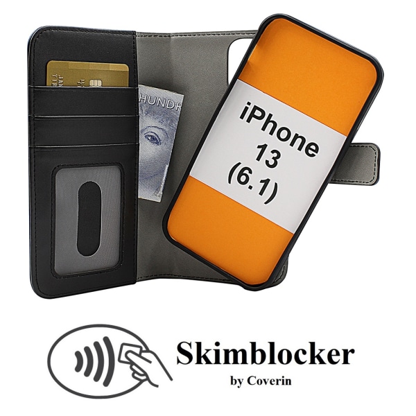 Skimblocker Magnet Fodral iPhone 13 (6.1) Hotpink