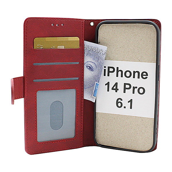Zipper Standcase Wallet iPhone 14 Pro (6.1) Lila