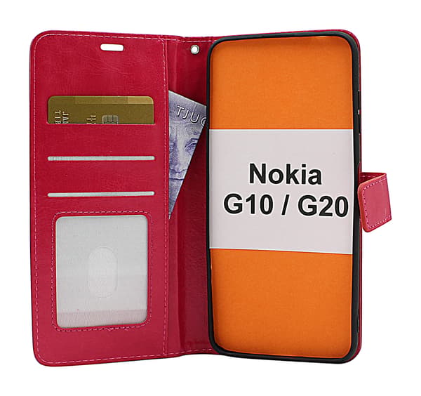 Crazy Horse Wallet Nokia G10 / G20 Grön