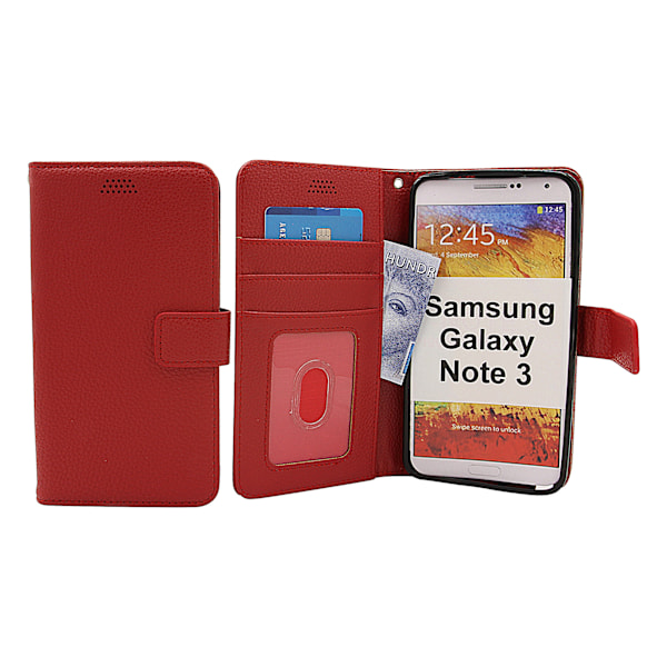 New Standcase Wallet Samsung Galaxy Note 3 (n9005) Röd