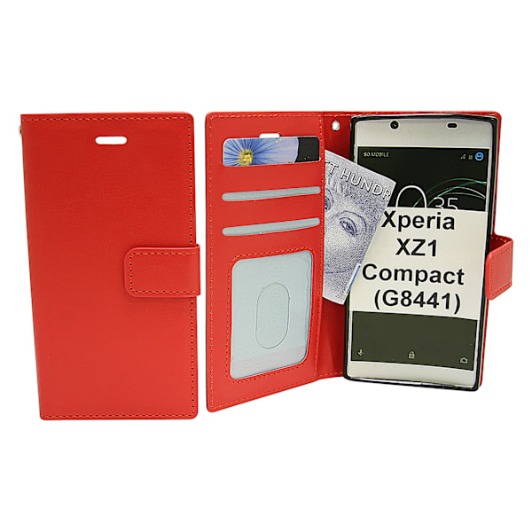 Crazy Horse Wallet Sony Xperia XZ1 Compact (G8441) Röd