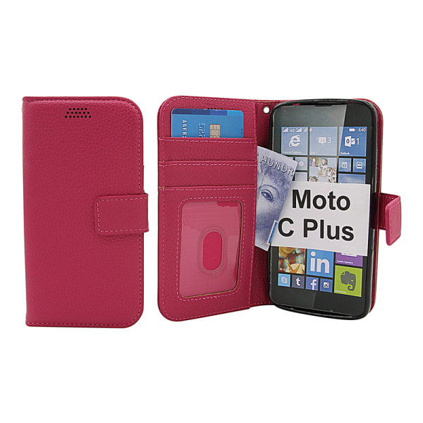 New Standcase Wallet Moto C Plus (XT1723) Hotpink