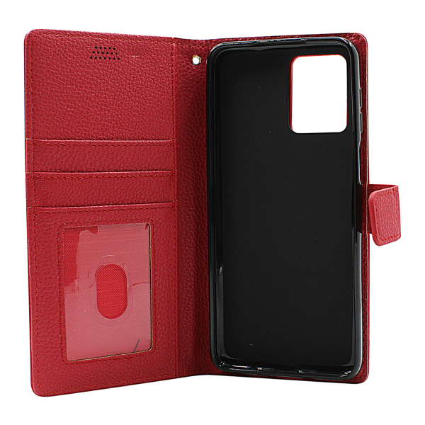 New Standcase Wallet Motorola Moto G54 5G Röd