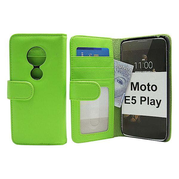 Skimblocker Plånboksfodral Motorola Moto E5 Play Grön