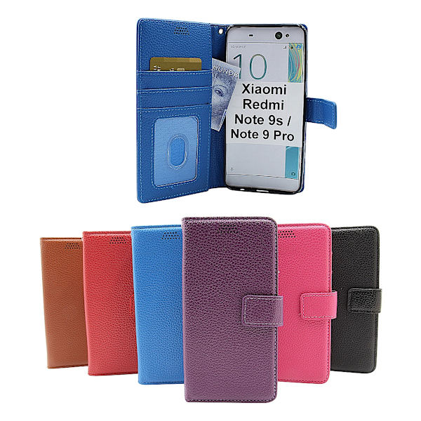 New Standcase Wallet Xiaomi Redmi Note 9s / Note 9 Pro (Svart) Svart