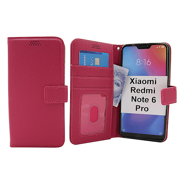 New Standcase Wallet Xiaomi Redmi Note 6 Pro Hotpink