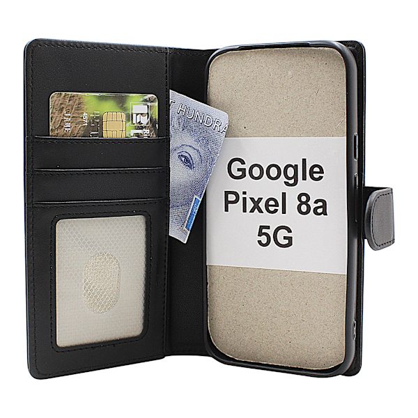 Skimblocker Google Pixel 8a 5G Plånboksfodral Svart