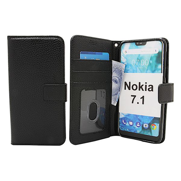 New Standcase Wallet Nokia 7.1 Svart