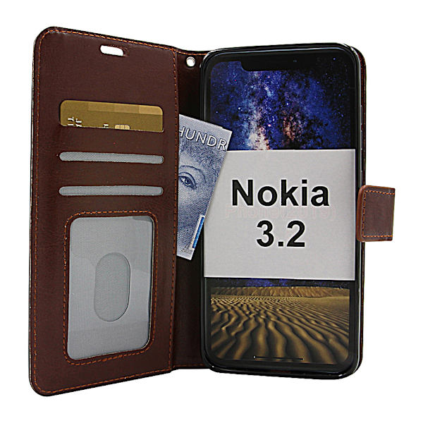 Crazy Horse Wallet Nokia 3.2 Brun