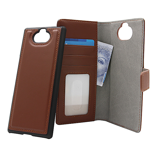 Skimblocker Magnet Wallet Sony Xperia 10 Brun