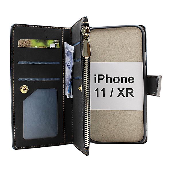 XL Standcase Lyxfodral iPhone 11 & iPhone XR Marinblå