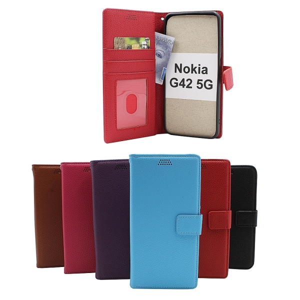 New Standcase Wallet Nokia G42 5G Brun