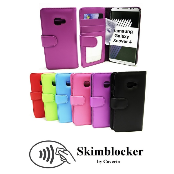 Skimblocker Plånboksfodral Samsung Galaxy Xcover 4 Lila