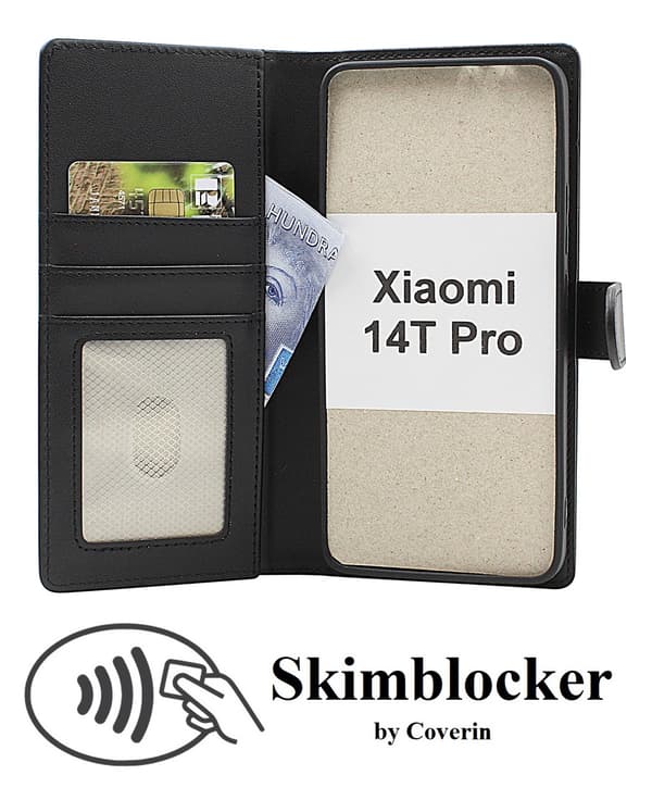 Skimblocker Xiaomi 14T Pro Magnet Plånboksfodral