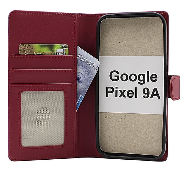 Skimblocker Google Pixel 9a Plånboksfodral Glitter Pink
