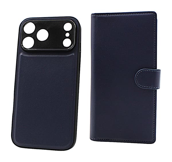 Skimblocker iPhone 17 Pro Max XL Magnet Plånboksfodral Mörkblå