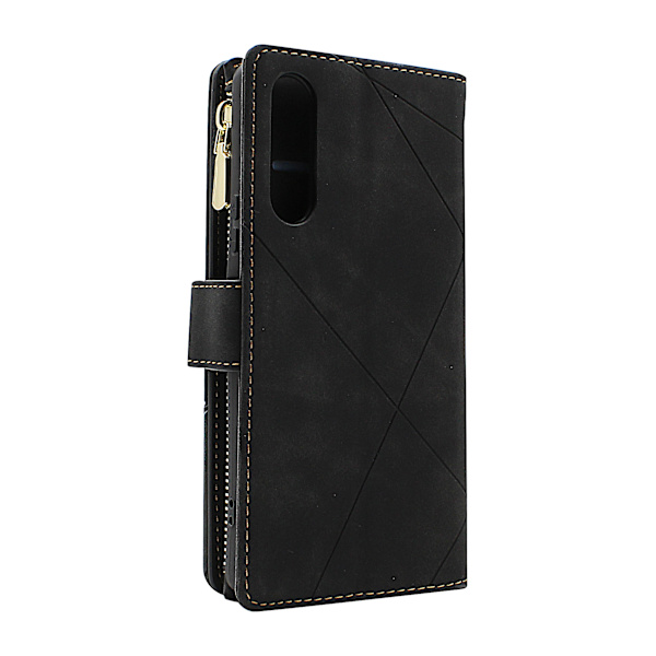 XL Standcase Lyxfodral Sony Xperia 10 V 5G Svart