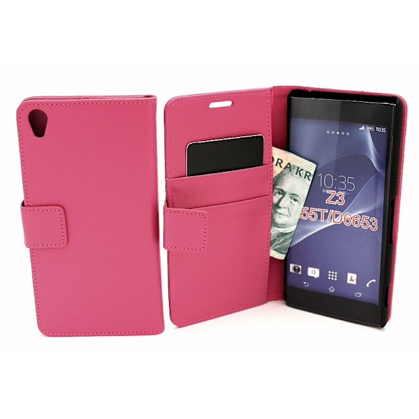 Standcase Wallet Sony Xperia Z3 (D6603) Hotpink
