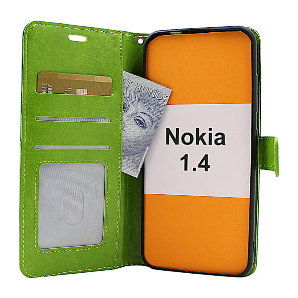 Crazy Horse Wallet Nokia 1.4 Svart