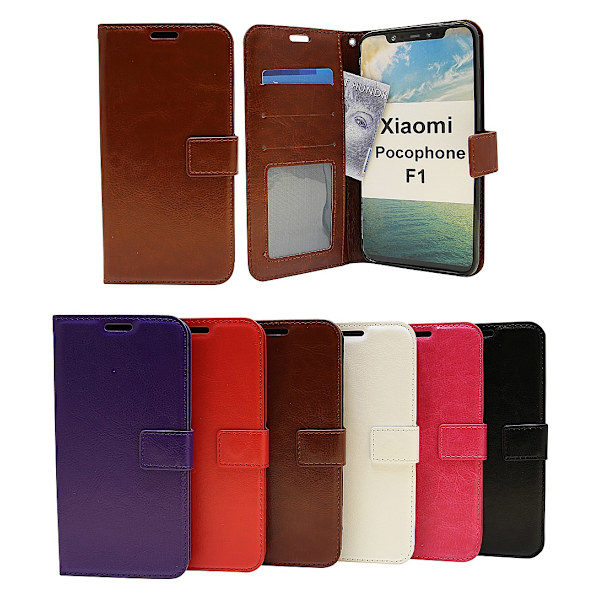 Crazy Horse Wallet Xiaomi Pocophone F1 Svart