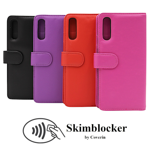 Skimblocker Plånboksfodral Samsung Galaxy A70 (A705F/DS) Hotpink