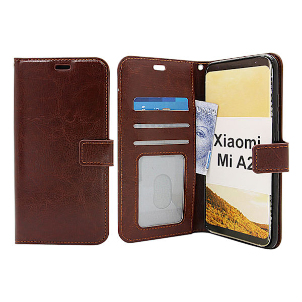 Crazy Horse Wallet Xiaomi Mi A2 Brun