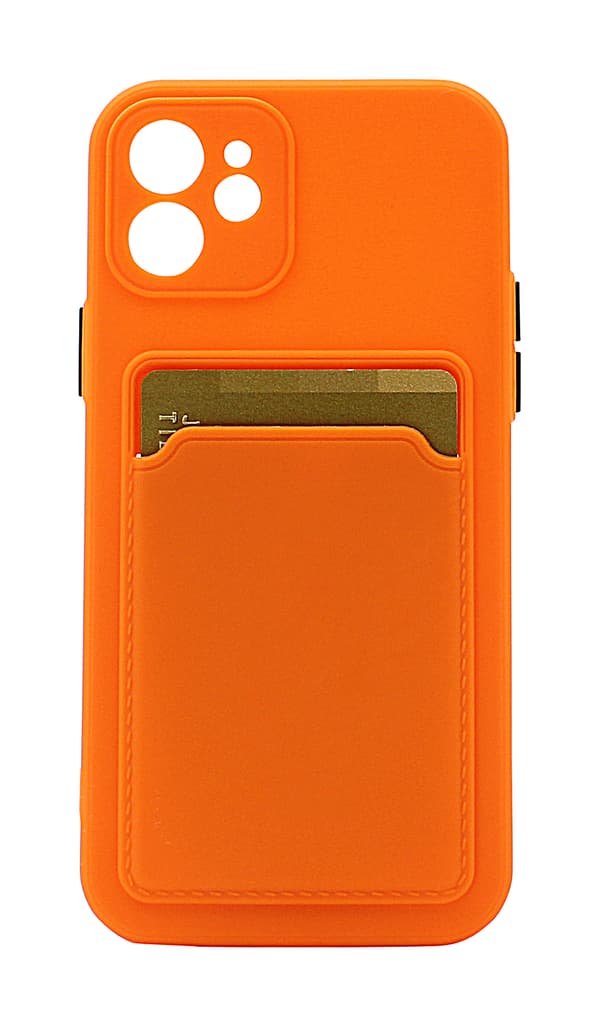TPU Skal med kortficka iPhone 12 (6.1) Mörk grön