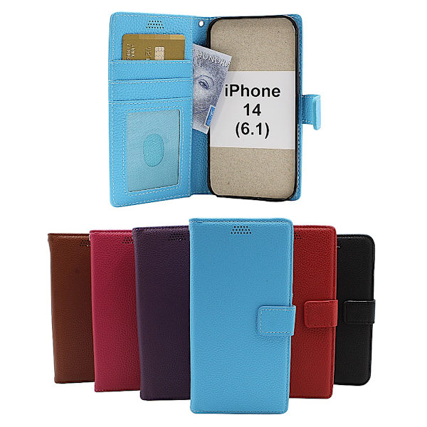 New Standcase Wallet iPhone 14 (6.1) Svart